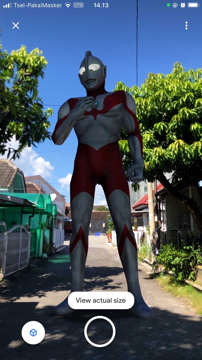 Ultraman AR di Google Search