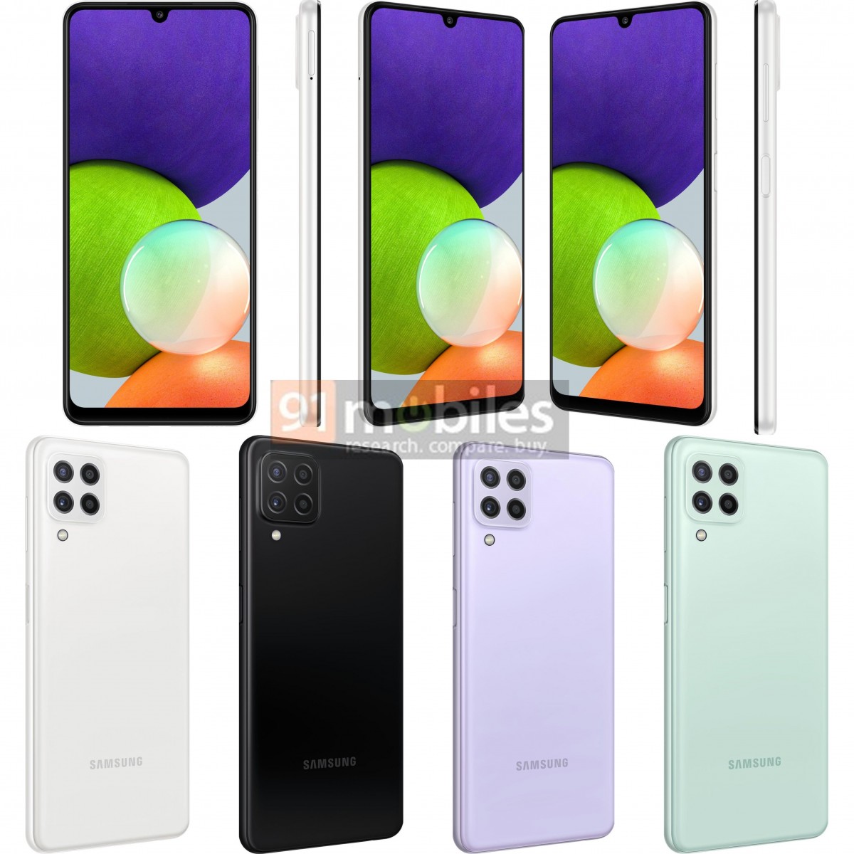 render samsung galaxy a22