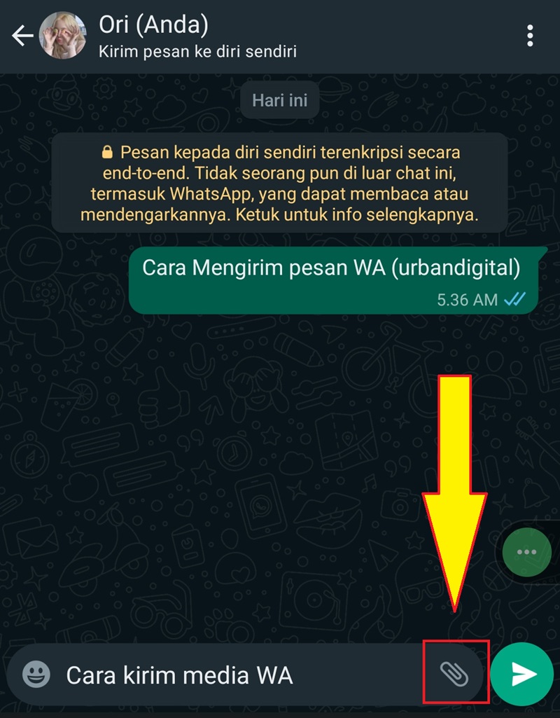 cara kirim media WA 1
