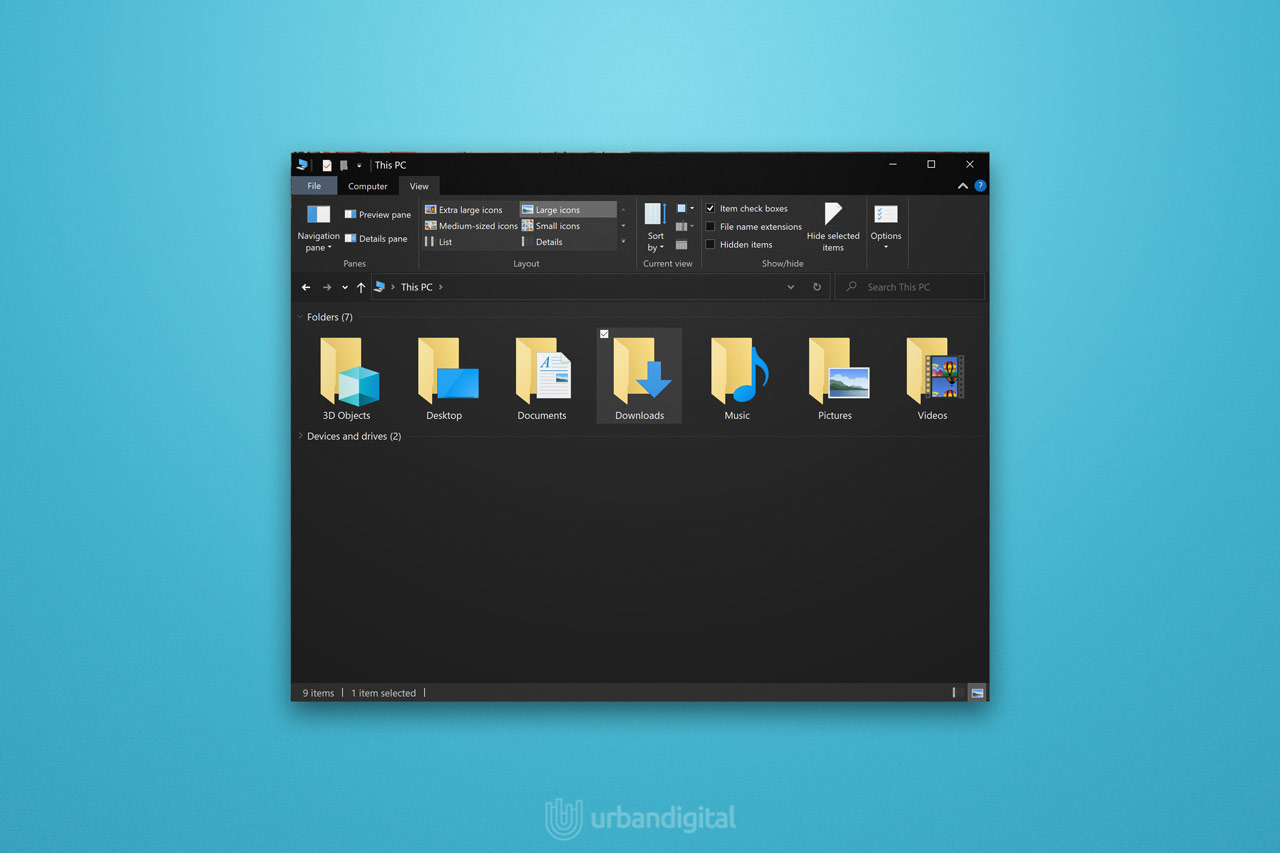 jendela aplikasi windows 10