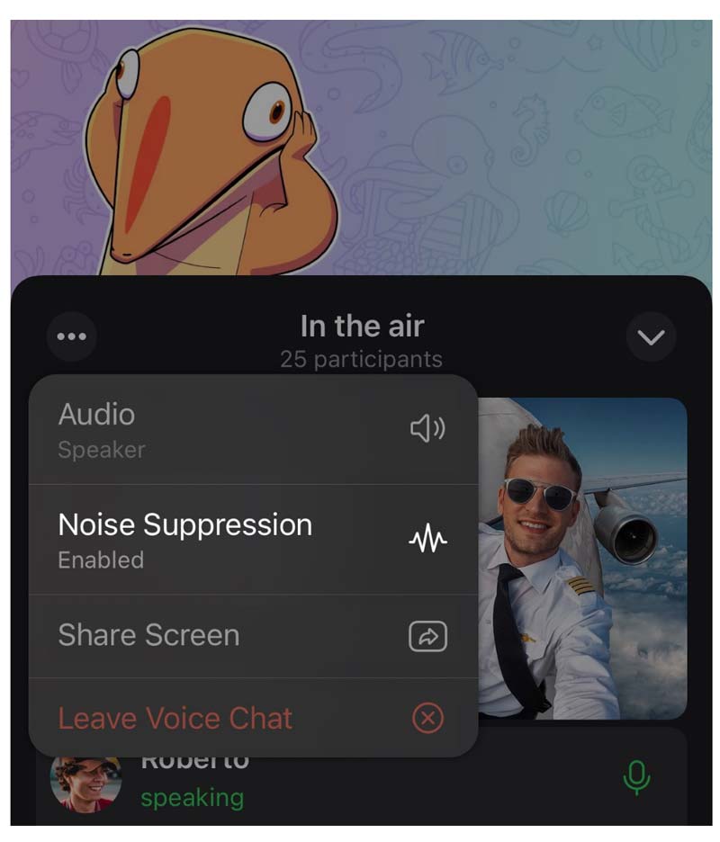 telegram noise suppression