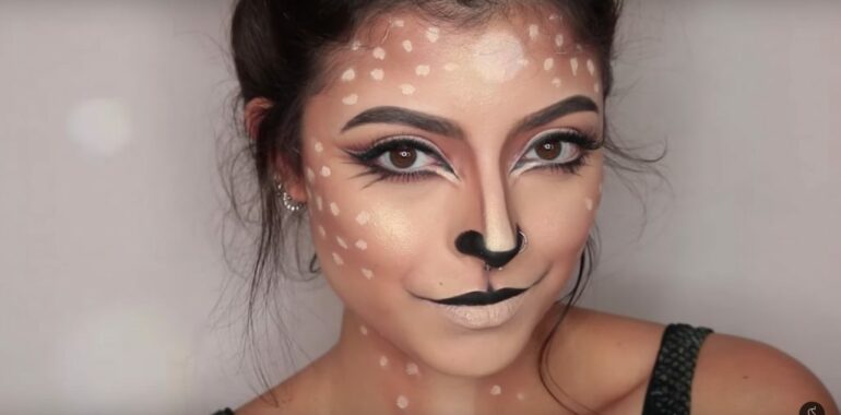 cute deer face paint tutorial youtube stephanie suero 1024x546 1