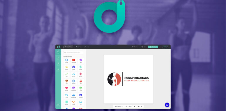 aplikasi desain logo designevo