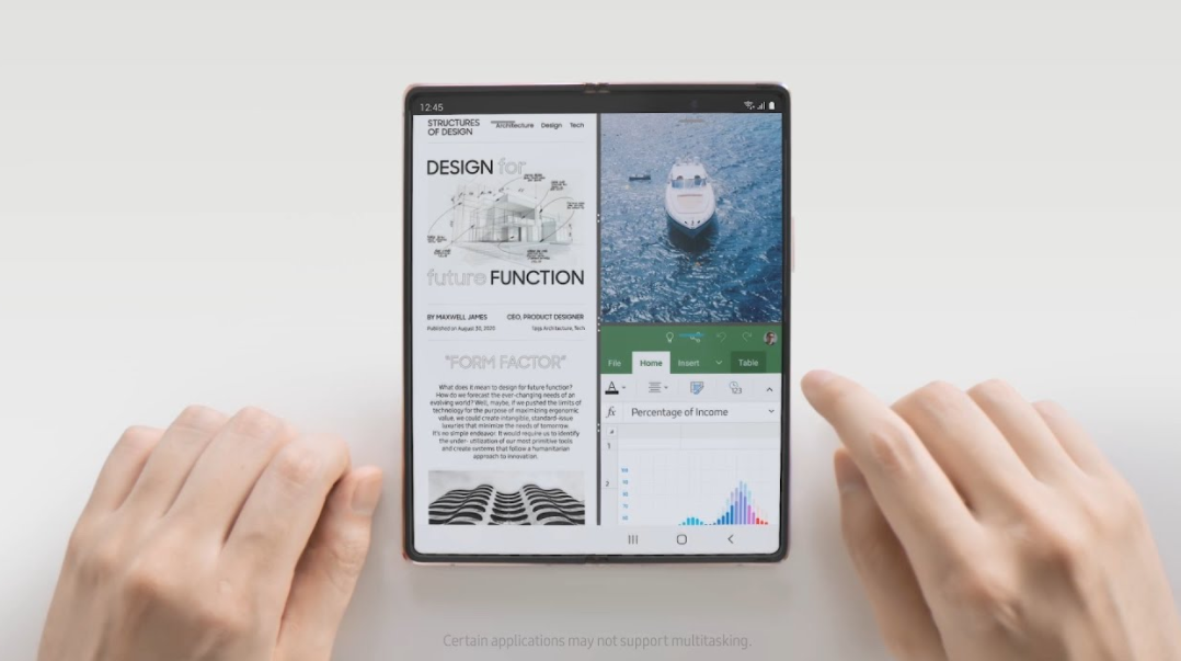 aktivitas pakai ponsel layar lipat