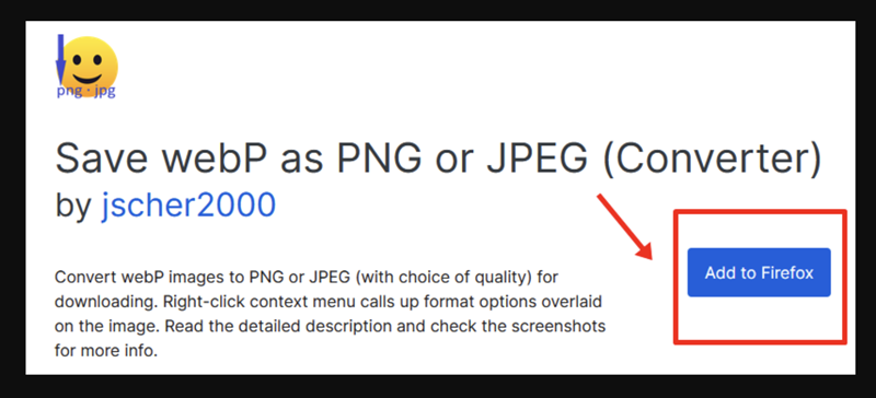 Ekstensi Save webP as PNG or JPEG (Firefox) 1