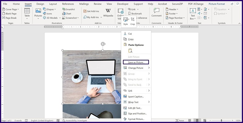 Save As Picture - menyimpan gambar dari microsoft word
