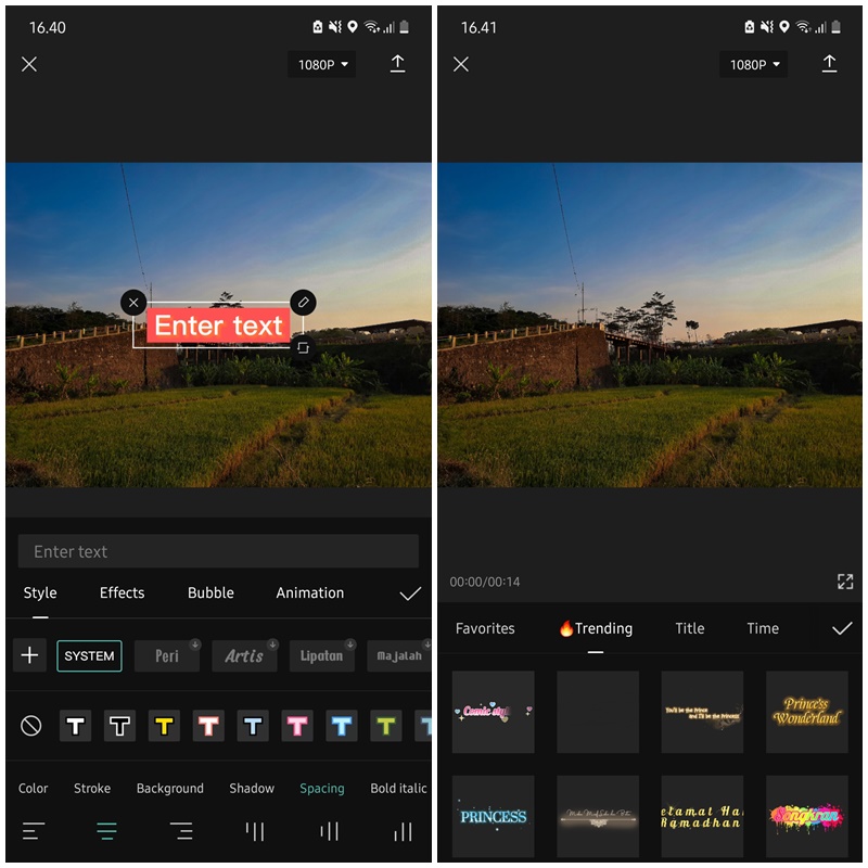 Text - fitur seru aplikasi capcut