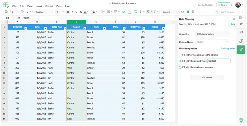 Zoho Sheet