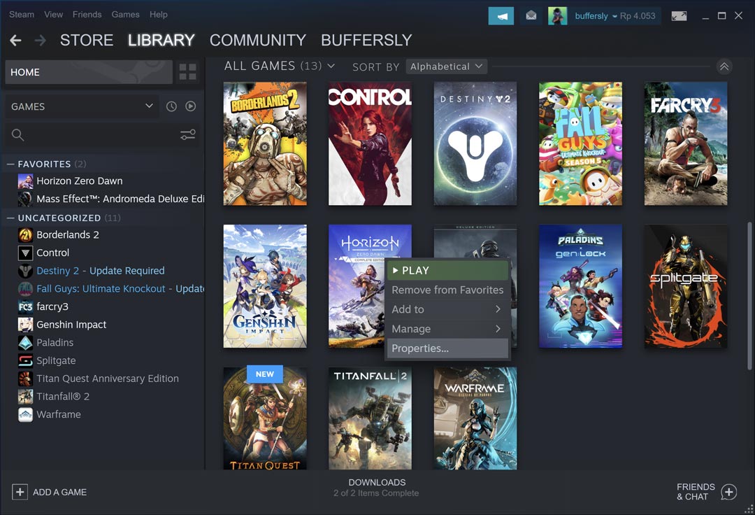game library steam