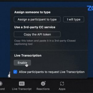 live transcription zoom