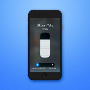 ukuran teks iphone