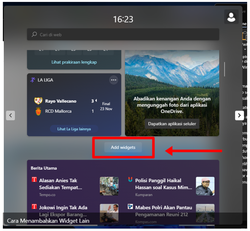 Cara Mengatur Widget Windows 11 2