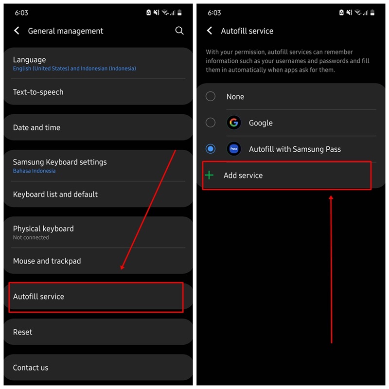 Aktifkan Password Otomatis