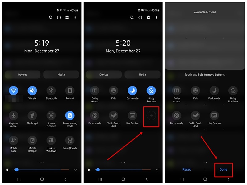 Mengatur Panel Quick Settings