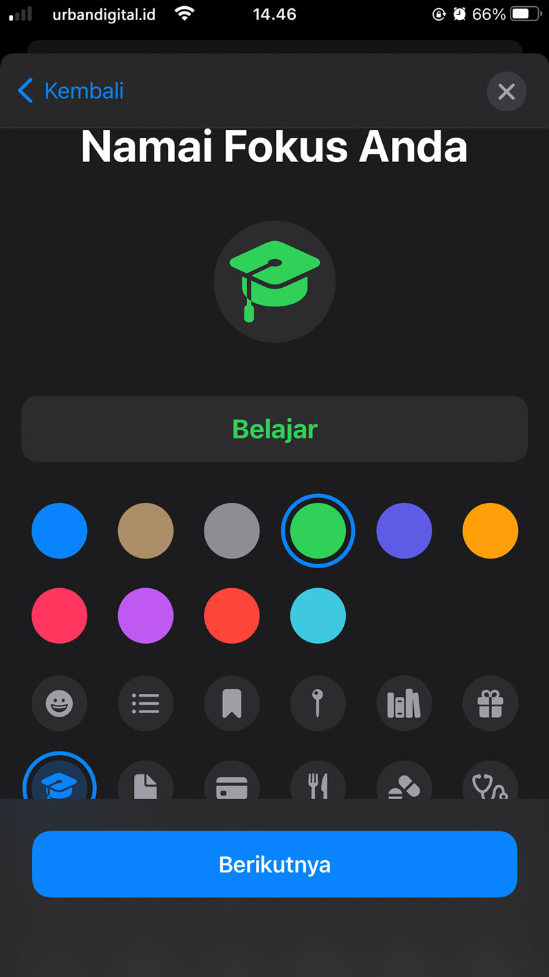 buat fokus belajar iphone