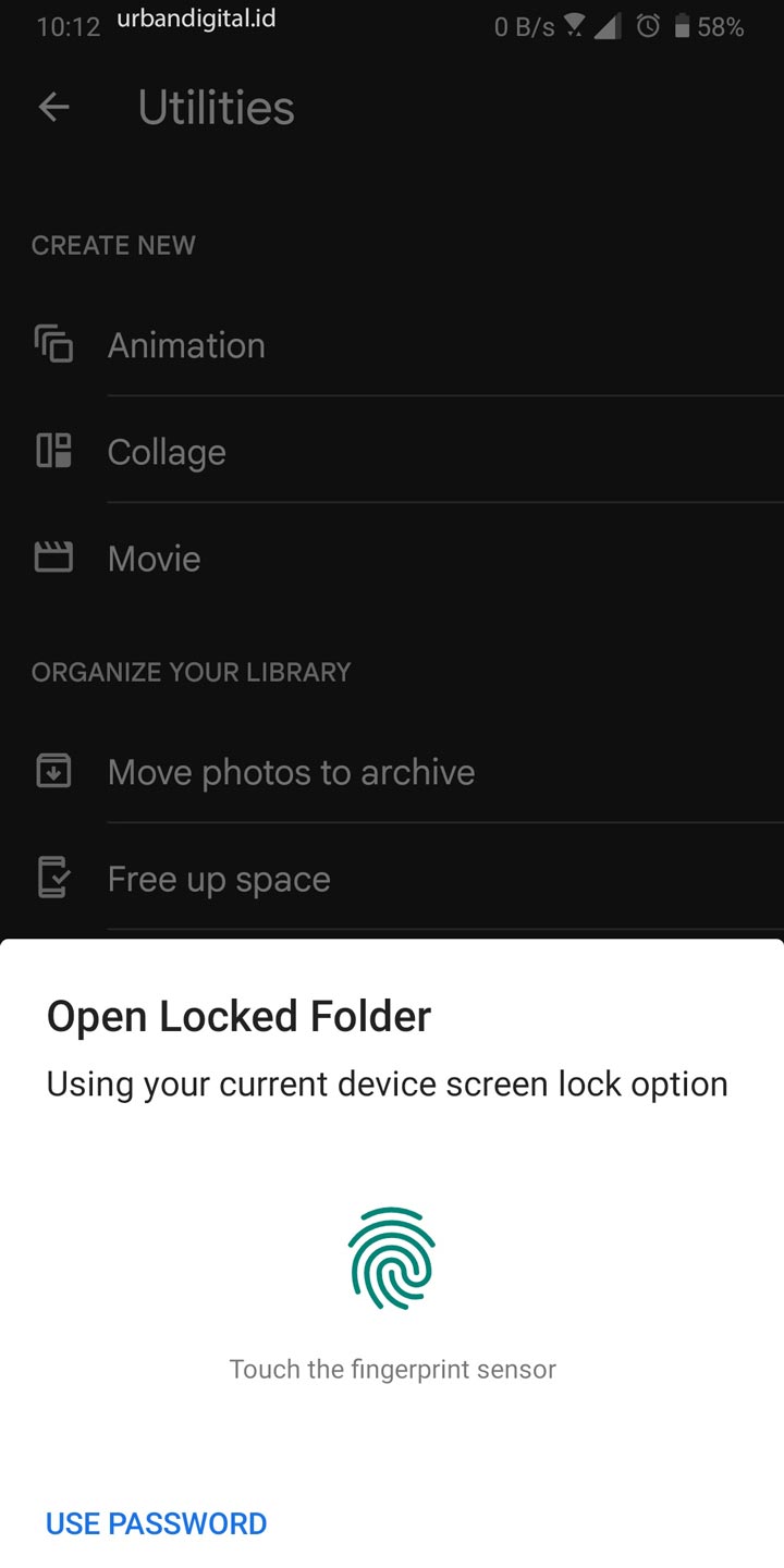 buka locked folder google photos
