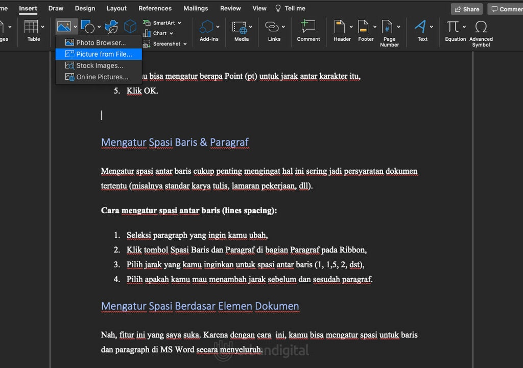 Cara Menambahkan Gambar ke Dokumen Microsoft Word dengan Mudah