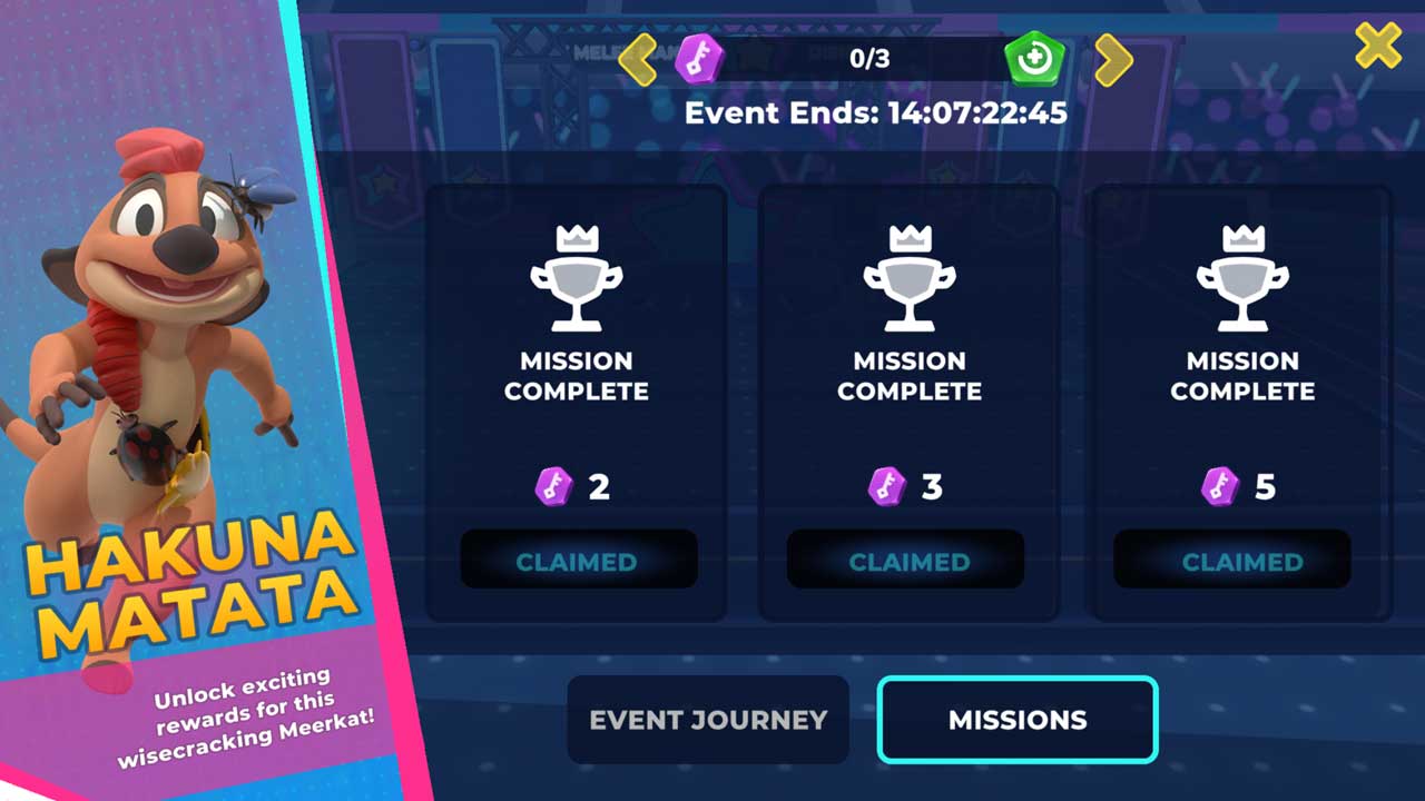 event mission disney melee mania