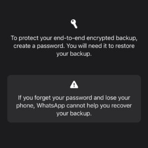buat passwrod enkripsi backup whatsapp