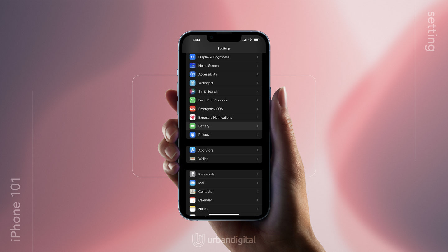 setting iphone