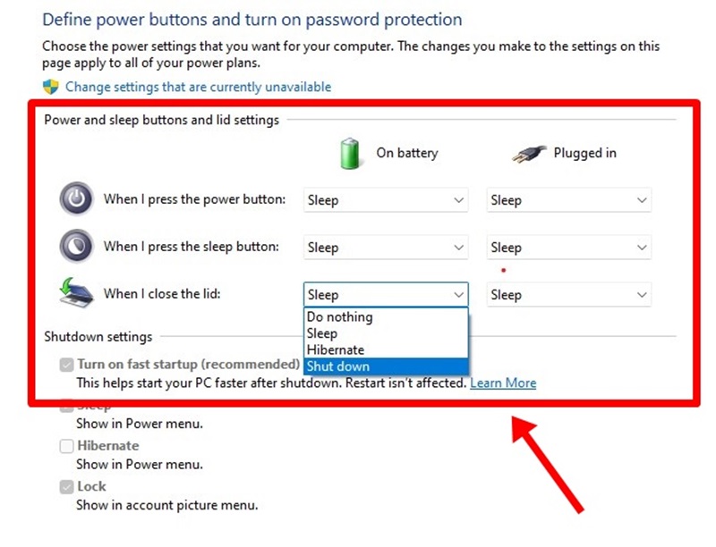 Atur Setting-an Power Options - lampu indikator laptop menyala terus 3