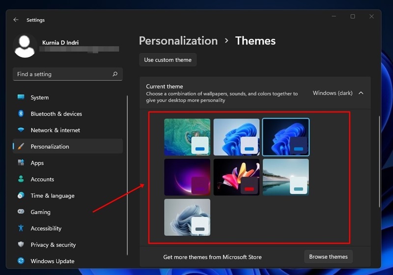 Mengubah Tema Windows 11 - mengatur tampilan desktop windows 11 2