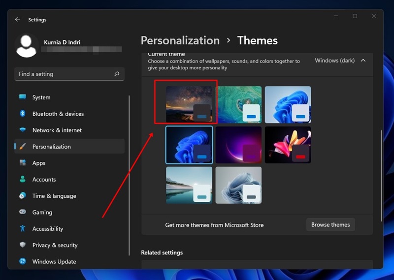 Mengubah Tema Windows 11 - mengatur tampilan desktop windows 11 6