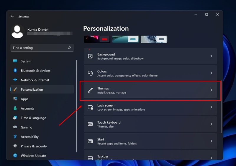 Mengubah Tema Windows 11 - mengatur tampilan desktop windows 11