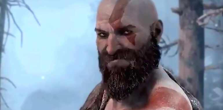 god of war kratos smiling