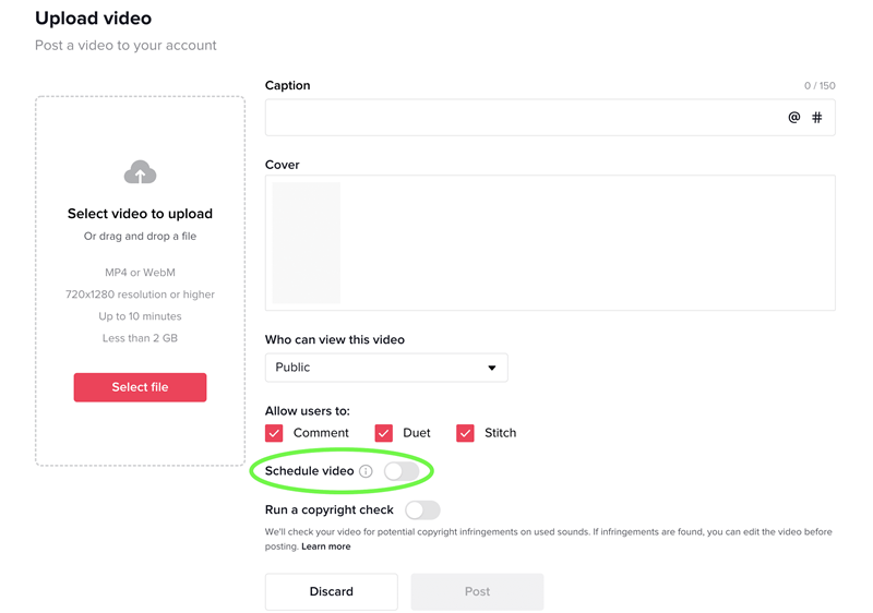 Cara Menjadwalkan Posting Video TikTok di PC