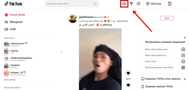 Cara Upload Video TikTok di PC Laptop 1