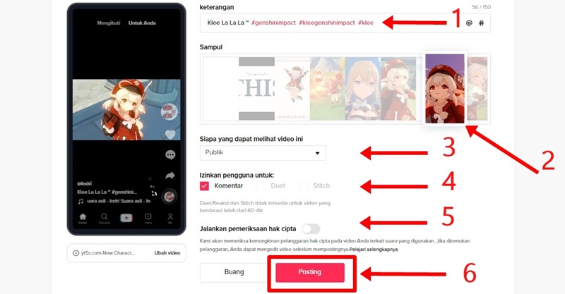 Cara Upload Video TikTok di PC Laptop 3