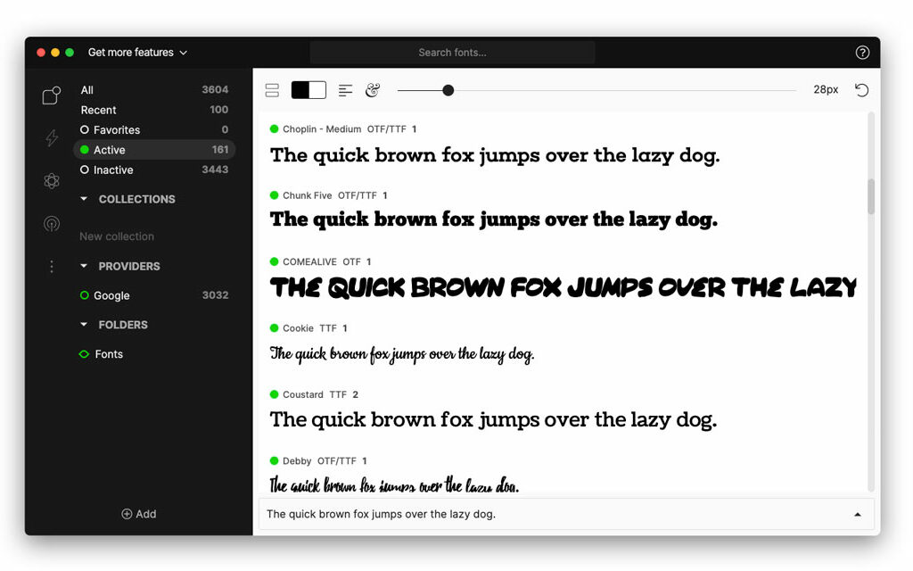 gambar tampilan aplikasi fontbase untuk mac