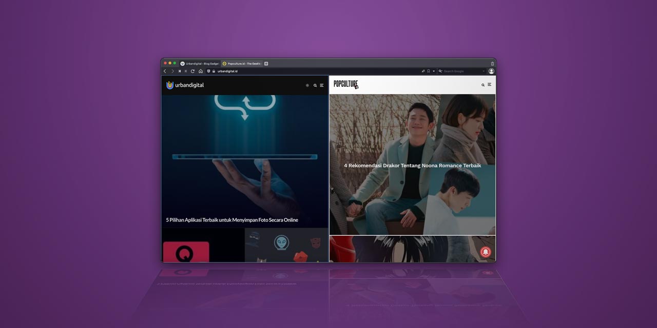 split screen tab browser
