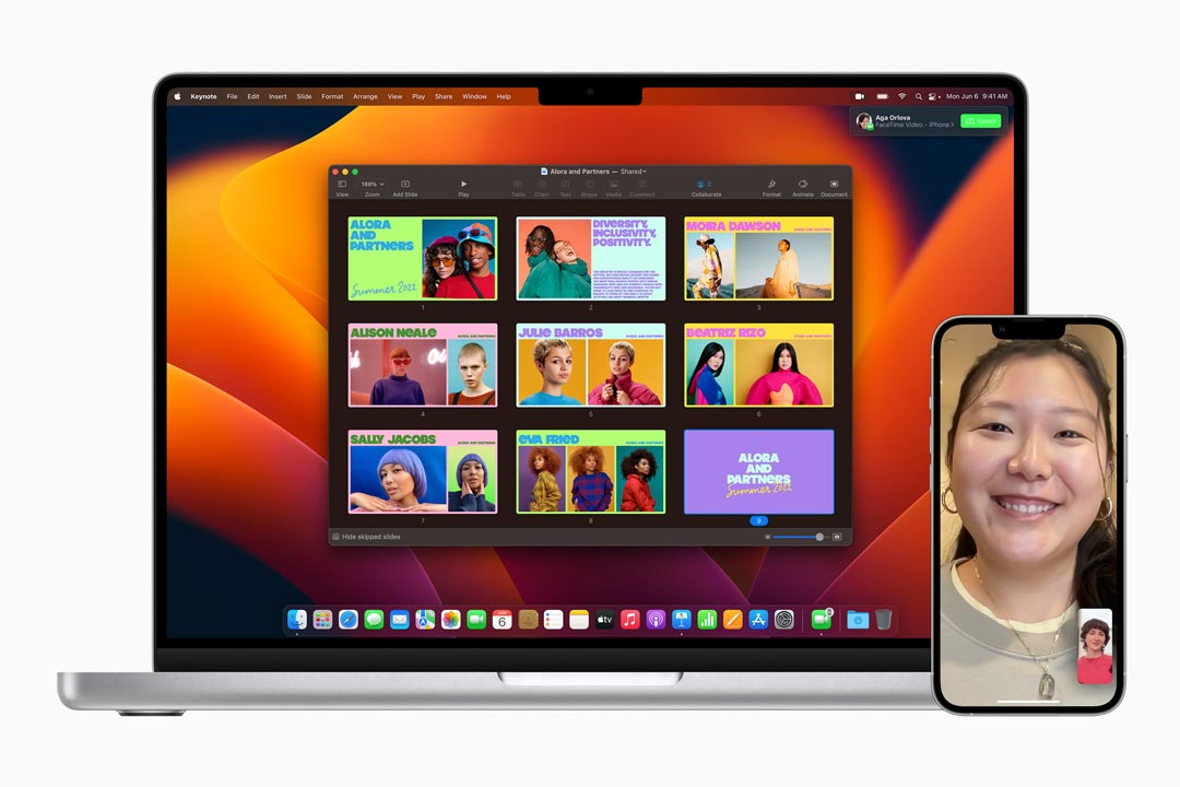 Apple WWDC22 macOS Ventura FaceTime Handoff