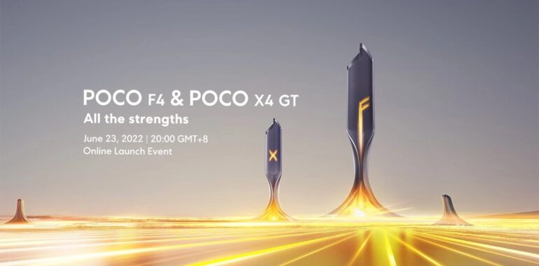 POCO X4 GT and POCO F4 launch ev