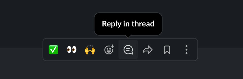 slack reply in thread