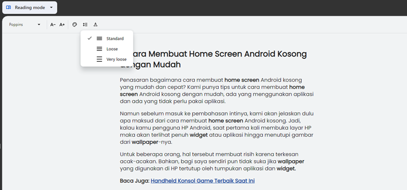 Mengatur Jenis Paragraf