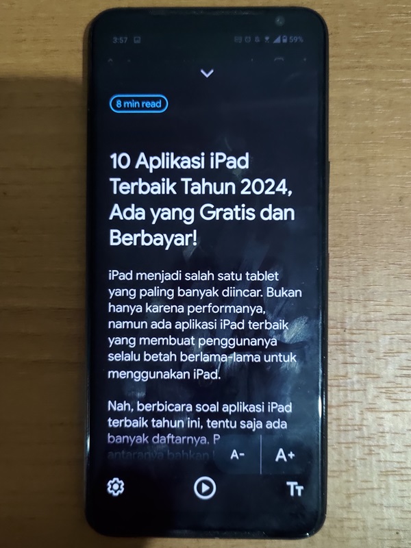 Menggunakan Reader Mode dari HP 8