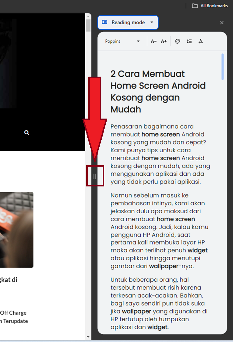 Menggunakan Reader Mode dari PC atau Laptop - Reader Mode Google Chrome 4