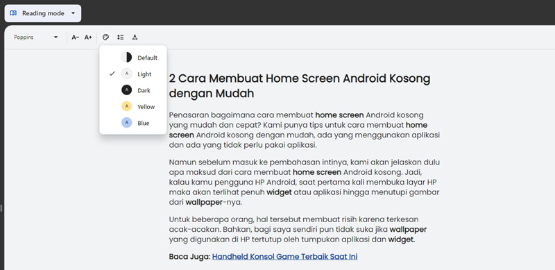 Mengubah Latar Tulisan