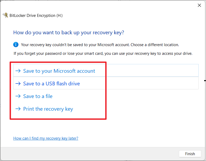 Recovery key File