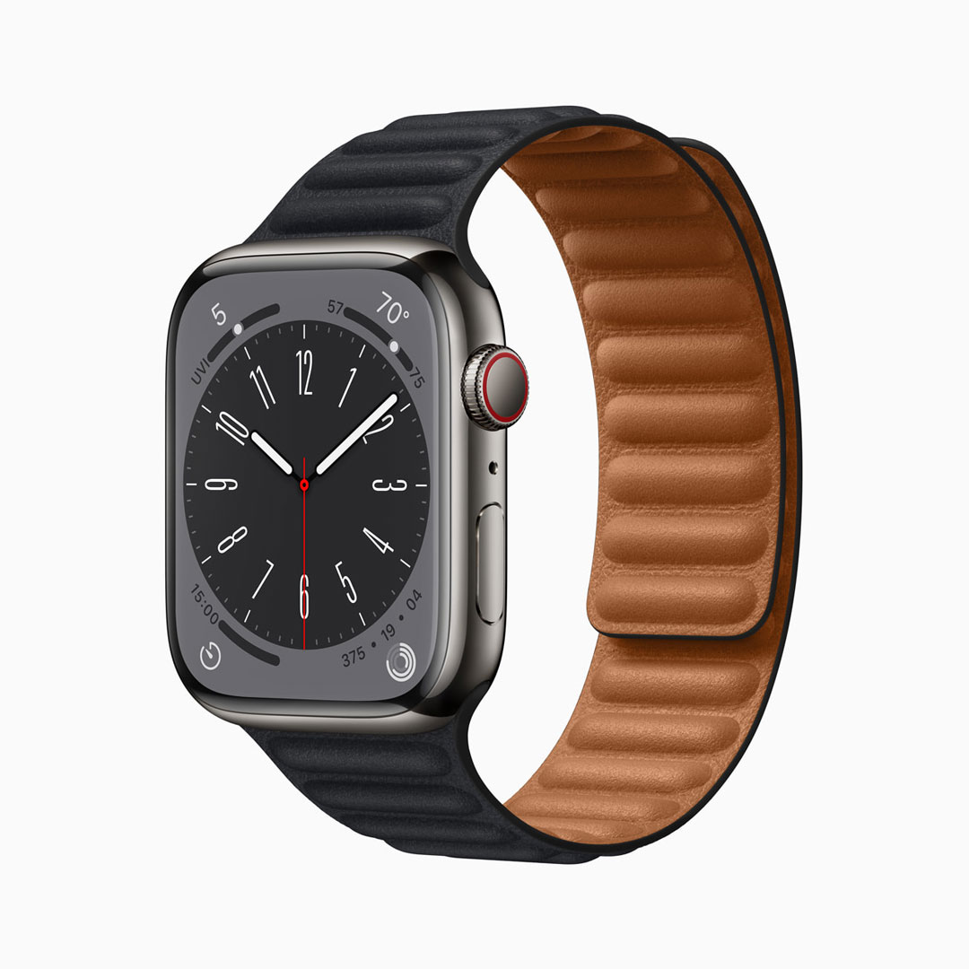 Apple Watch S8 stainless steel graphite