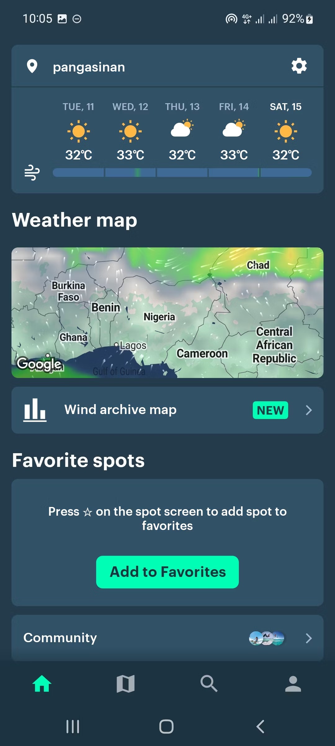 111111111Screenshot of windy app