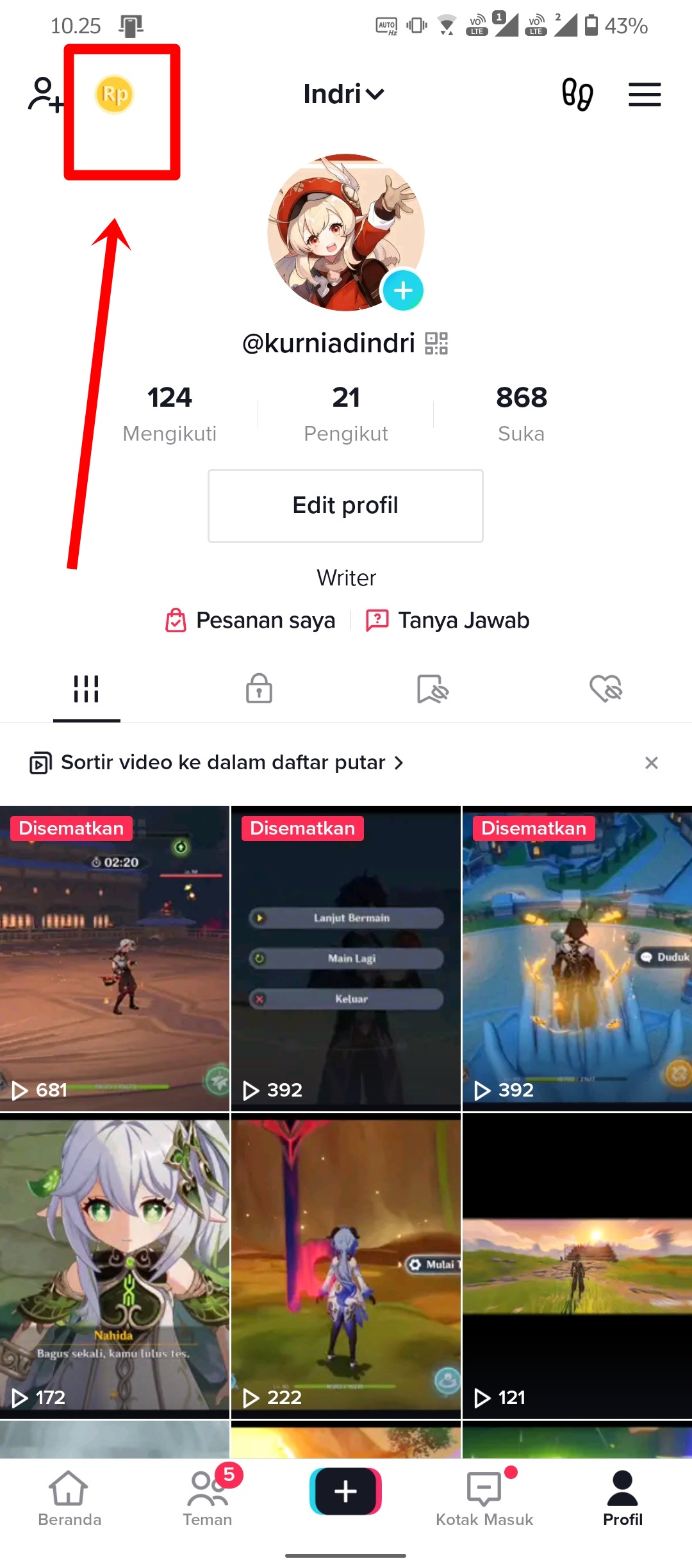 cara mendapatkan poin di tiktok