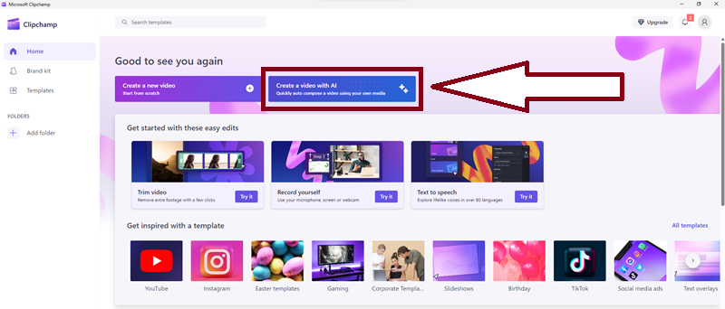 Cara Membuat Video Clipchamp Pakai AI 1