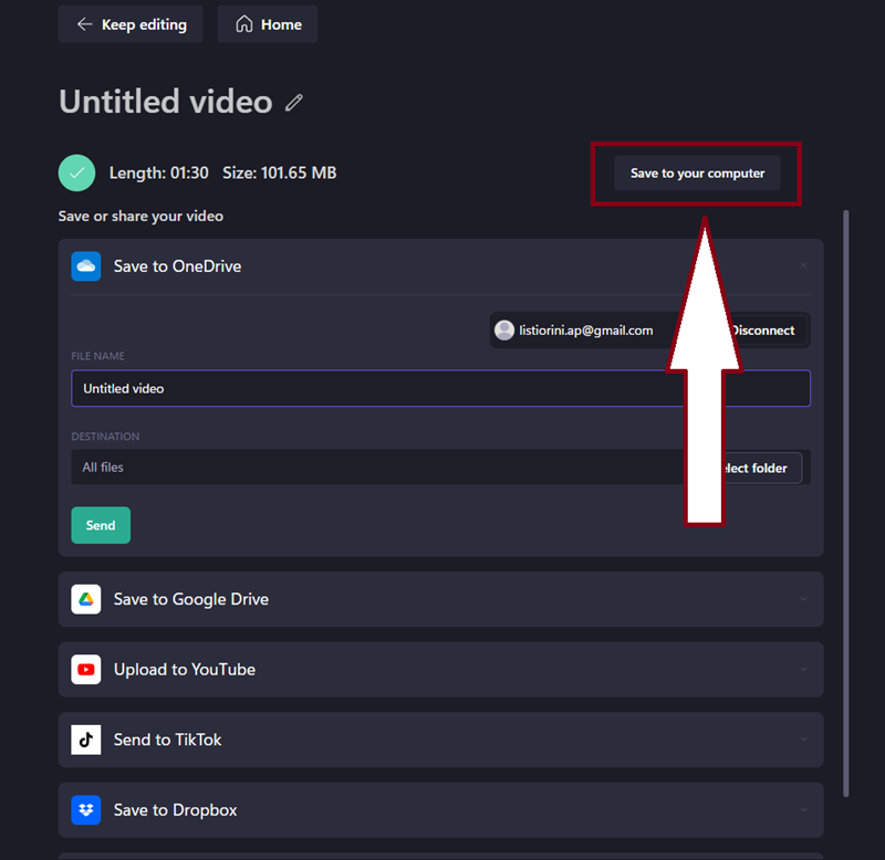 Cara Save Video di Clipchamp 4