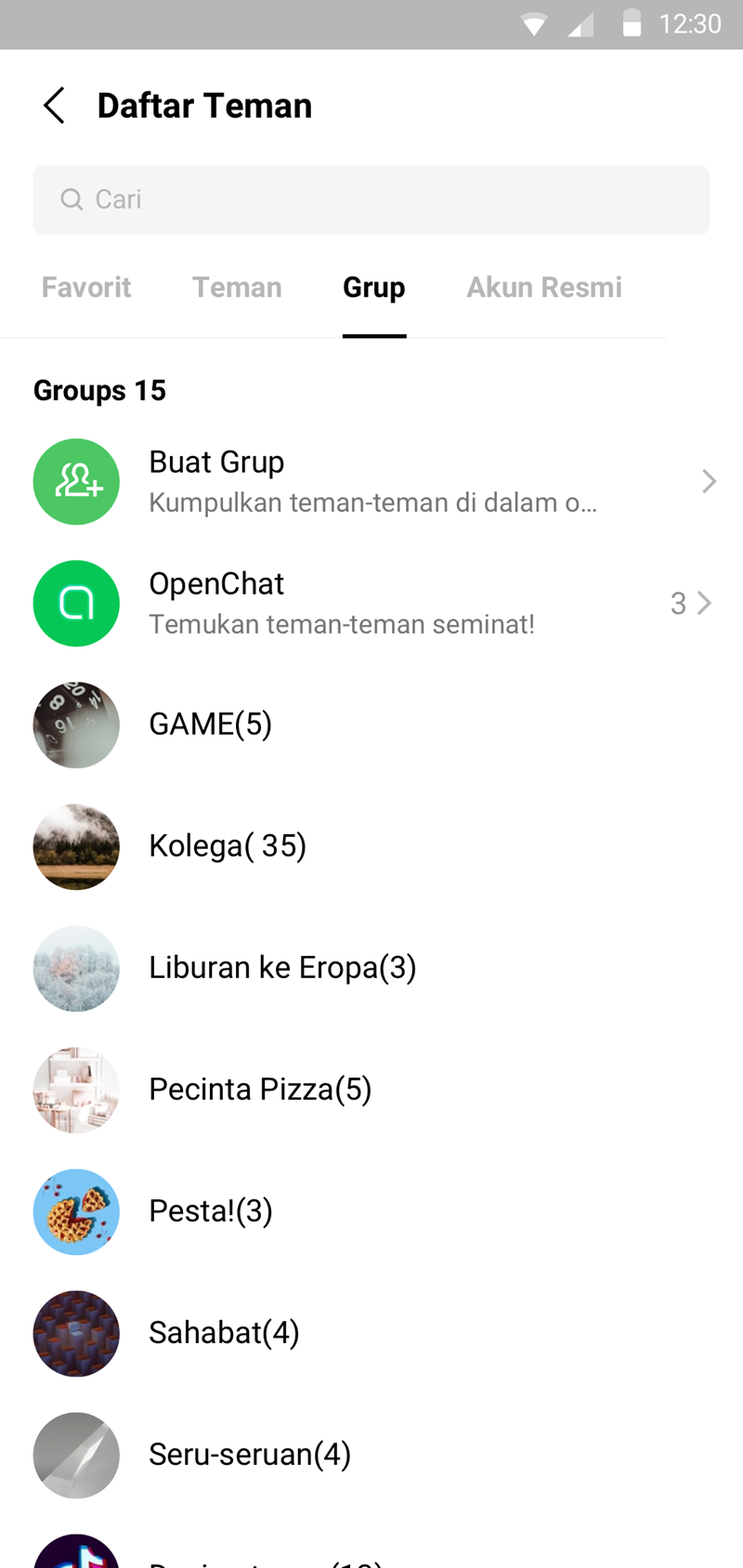 Cek Daftar Teman