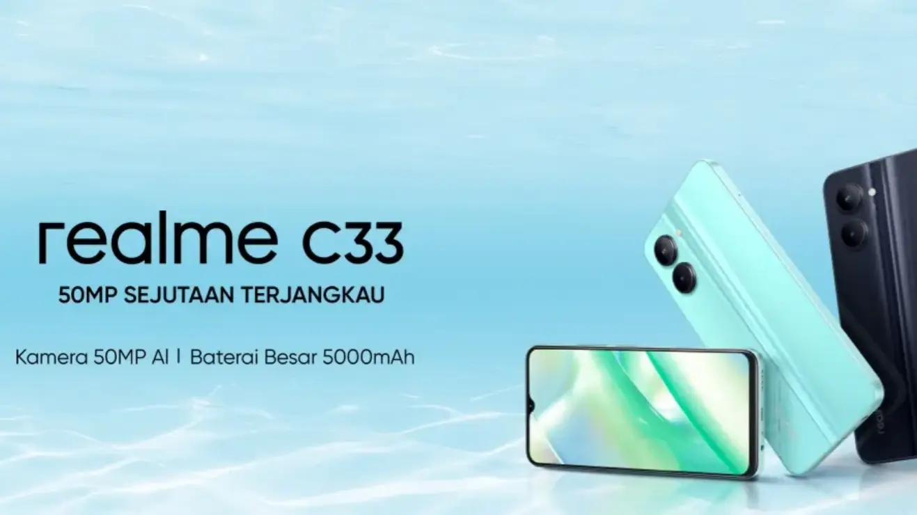 Smartphone realme C33 dan TWS realme Buds T100 Resmi Hadir