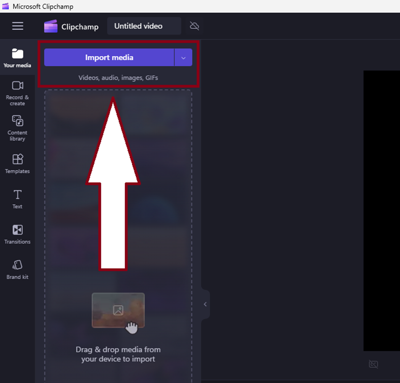 Tutorial Clipchamp Pakai Fitur yang Ada di Toolbar Bagian Kiri 2